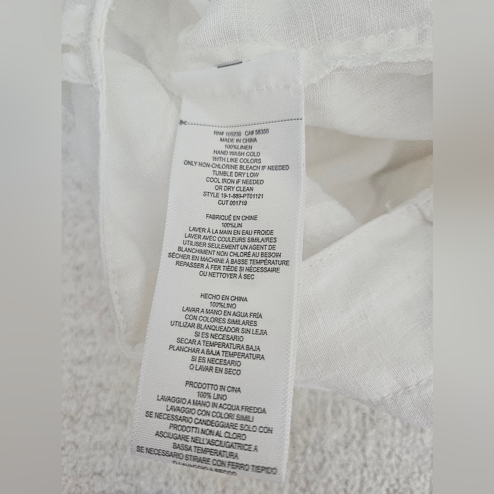 JOIE Telutci Linen Ankle Lace-Up Crop Cargo Pants | SZ 6 - Picture 14 of 14